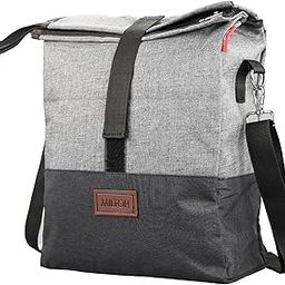 MILTON Flex Lunch Bag I Insulated Tiffin Bag for Office for Men, Women I Eco Friendly, Spacious, Durable I 1.364 L I Grey-image-40