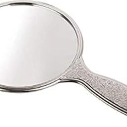 Silver Handheld Salon Barbers Hairdressers Extra Big Mirror with Grip Handle-27