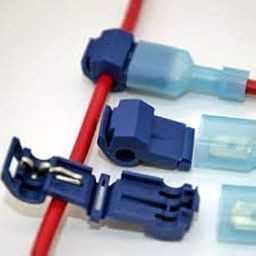 e-INFINITY Wire Cable Connectors Terminals Crimp Scotch Lock Quick Splice Electrical Car Audio 22-10AWG 0.5mm-6mm Kit Tool Set, Blue -20PCS (10 Set/Pair)-12