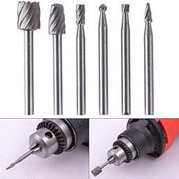 Generic 6pcs HSS Grinding Head Set Routing Router Grinding Bits Burr for Rotary Tool-9
