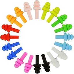 Silicone Swimming Earplugs, Reusable Silicone Swimming Earplugs Soft and Flexible Ear Plugs for Swimming, Waterproof, Ear Plugs 10 Pairs Random Color-image-57
