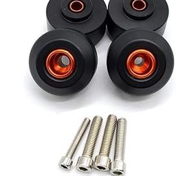RANARC KTM Wheel Frame Sliders Crash Protectors for Duke RC 200 390 (Set of 4) (Black-Orange)-image-81