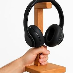Luxury wood arts Handcrafted Wooden Headphone Stand – Stylish and Durable Headset Holder for Office & Home – Anti-Slip Base-image-14
