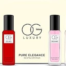 OG BEAUTY LUXURY Fragrances Pack of 4, 20ml | Charade, Solace, Enchant, Pristine | Perfume Gift Set | Long Lasting EDP Fragrance Scent | For Women-12
