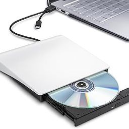 MICROWARE External CD/DVD Drive for Laptop, Type-C CD/DVD Player USB 3.0 Portable Burner Writer Reader Compatible with Mac MacBook Pro/Air iMac Desktop Windows 7/8/10/XP/Vista - (White)-12