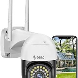 DDLC Smart 1080p Wireless WiFi IP CCTV Security 1080p PTZ Outdoor IP66 Waterproof Pan Tilt Speed Dome Home Surveillance Camera with Motion Detection Two Way Audio Communication (Black PTZ)-image-24