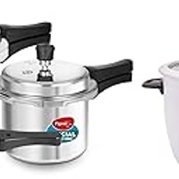 Pigeon by Stovekraft Joy 1.8 Liter Electric Rice Cooker 700 Watt, White & Pigeon By Stovekraft Pressure Cooker Combo with Outer Lid Gas Stove Compatible 2, 3, 5 Litre Capacity (Silver)-image-24