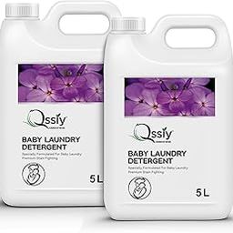 Qssiy Baby laundry liquid detergent 10 liter, washing liquid for Baby Clothes | Allergen Free | Gentle with Bio-Enzymes (Lavender)-image-3