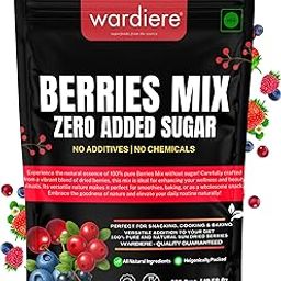 Wardiere Organic Berries Mix (300 GMs) - Excellent Naturally Dried Berries Mix Without Sugar - Certified Organic, Zero Chemicals-image-15