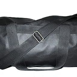 Raya Collection� Faux Leather 23 Cms Duffle Bag Gym Bag Traveling Bag (Black)-image-70
