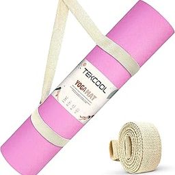 TEKCOOL 4mm Anti-Slip EVA Yoga Mat for Women, Men, Kids & Home Gym Workout - Black-image-16