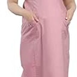 Women's Cotton Fit and Flare Midi Maternity Dress-image-41