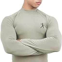 Mens Hustle High Neck Full Sleeve Compression T-Shirt-Nylon-Spandex Blend, Muscle-Enhancing Athletic Fit, Sweat-Wicking, Stretchable Activewear for Workouts-image-47
