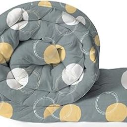 BSB HOME 220 GSM Reversible Microfiber AC Comforter/Blanket/Quilt/Duvets for Winter Single Size Bed (240X152 cm, Grey & Orange)-image-27