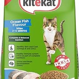Kitekat Kitten (2-12 Months) Dry Cat Food, Ocean Fish Flavour, 1 kg | Complete and Balanced Nutrition-image-49