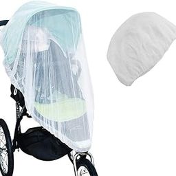 SNOWIE SOFT® Mosquito Net for Baby Carriage Stroller Pram, Carriers, Car Seats, Cradles Perfect Insect Shield for Babies 0-3 Year Elastic Net for Easy Attachment Net for Stroller White-0
