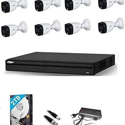 DAHUA 5MP Colour Vision in Night Full HD Night Vision CCTV Security Camera Combo Set Bullet (Outdoor, Indoor) 8Pcs, 8 Channel XVR, 2 TB Surveillance HDD, for Home and Offices (8BULLET)-10