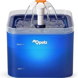 Qpets® Cat Water Fountain with LED Light, 67oz/2.0L, Ultra Quiet Cat Drinking Fountain with Filter, Automatic Pet Water Fountain for Cats and Small Dogs, Blue (Blue Water Fountain)-16