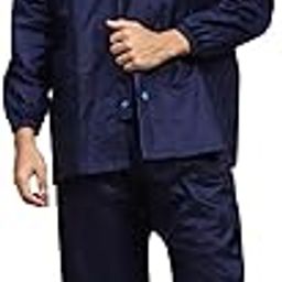 Black Rain Coat for Men Waterproof Raincoat with Pants Polyester Double Layer Rain Coat For Men Bike Rain Suit Rain Jacket Suit Inner Mobile Pocket with Storage Bag (Rainy 173)-image-108