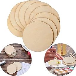 12 Pcs 4" Inch Round Shaped MDF Coasters Plain Wooden Art Craft Coaster Blank Cutouts for Tea Coffee Painting Wooden Sheet Craft, Decoupage, Resin Mandala Art Work & Decoration | Thickness:2.5 mm |-image-83