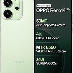 OPPO Reno14 5G CPH2737 India 256GB 12GB Mint Green in-image-29