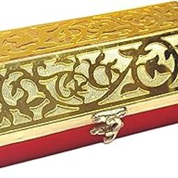 SHAKTISM Best Wishes Decorative Cash Box With Clip Lock, Shagun Box, Jewellery Box, Money Box, Wedding Gift Box, Bangel Box, Designer Rectangular Floral Golden Box. (ShagunBox_Traingle_Gold-JL)-8