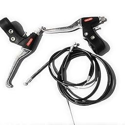 NANAK ISH Power Silver Break Lever and Black Break Wires for Bicycle 26, Metal-10