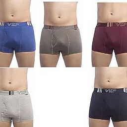 Men Cotton Trunks (Pack of 4)(VIP_PUNCH_4_Multicolour_110 CM)-12