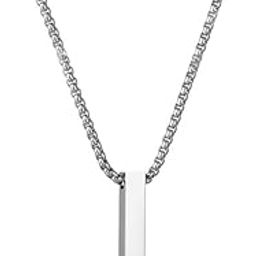 designs & you Men Gold Plated Stainless Steel Bar Shaped Pendant Necklace (DY-PS-26423)-picture-1