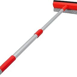 MAVRIZ Windshield Cleaner Tool 2 in 1 Car Window Squeegee with Extendable Handle (18"-28.5") Window Cleaner with Squeegee and Sponge for Shower, Glass Cleaning-17
