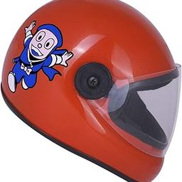 Stylish Cartoon Full Face Helmet for Kids || Baby Safety and Comfort || (3-12 Years) (Orange Glossy)-13