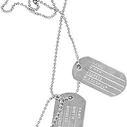 Unique Fashion Necklace Trending Army Dog Tag Pendant Chain Locket For Mens & Boys (Silver)-image-70