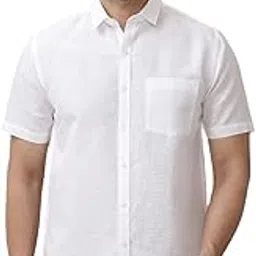 ramraj cotton Half Sleeves Men Linen Cotton White Shirts-picture-28