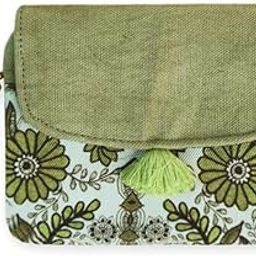 Women's Mini Wallet | Made of Printed Canvas Fabric | Perfect for Business and ID Cards, Coins, Keys Etc | Trendy and Stylish Design (Green)-image-40