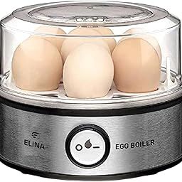 Elina Smart Stainless Steel Egg Boiler | Boil up to 7 Eggs - 360 Watts | 3 Boiling levels: Soft, Middle and Hard | Automatic, Overheat Protection | Easy to clean | 1Year Warranty-image-79