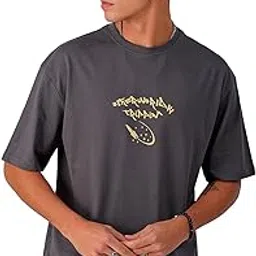 the indian garage co Men Boxy Oversized Graphic Back Printed Round Neck Tshirt-picture-36