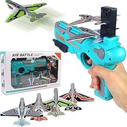 Headwoll Airplane Launcher Gun Toy with Foam Glider Planes, Outdoor Games for Children, Best Aeroplane Toys Gun for Kids, One-Click Ejection Airplane Game, Air Battle Gun toy Gifts(Multicolor)-image-97
