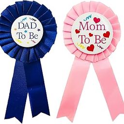 Zyozique ® Mom to Be & Dad to Be Tinplate Badge Pin for Welcome Baby Boy or Girl, Baby Shower Celebration Mom Gifts | Baby Shower Party Kit (Pack Of 2)-25
