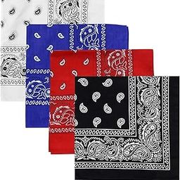 Unisex Soft Breathable Cotton Paisley Printed Cowboy Bandanas,Headband,Scarf (Multicolour_50CM X 50CM)-18