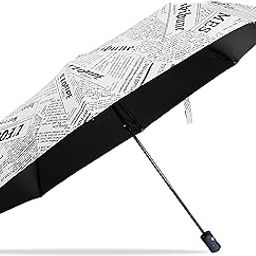 Automatic Wind Proof Umbrella With UV Protection and Auto Open Close - Water-Proof Unisex Design Chata/Chatri for Men (Newspaper-Printed)-image-98
