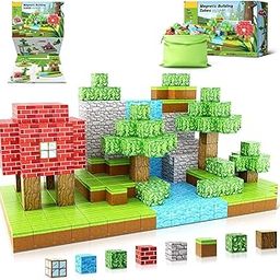 Kidology 48pcs Magnetic Building Blocks Set – Mine-Themed Magnetic Cube for Kids, STEM Montessori Sensory Toy for 3+ Year Old Boys & Girls – Creative Construction Playset-18