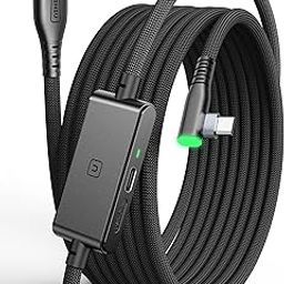 INIU Link Cable with Charging [16ft] for Meta Quest 3s Quest 3 Quest 2/Pro, Pico 4, PC VR, Steam VR, USB 3.0 High Speed Data Cable, USB C Charger Cord for VR Headset Accessories.-31