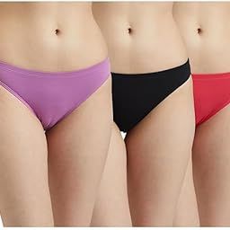 Bikini Antibacterial Cotton Stretch | Underwear | Panties for Women Daily Use | Concealed Waistband | Combo Pack (Set of 3)-image-28