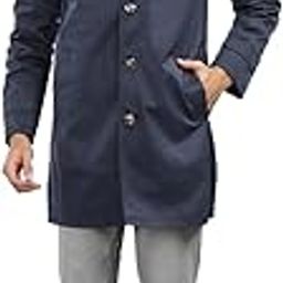 Men Winter Wear Solid Double Breasted Casual Coat-image-19