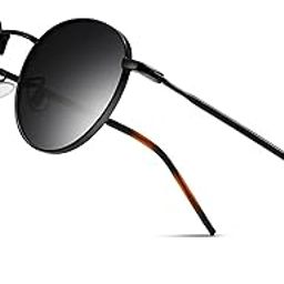 Ponderable Metal Round Sunglasses for Men Women Classic Vintage UV Protection Circle Sun Glasses-image-11