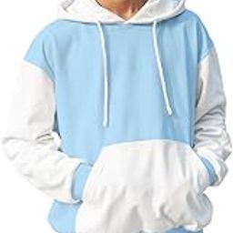 Plain Oversized Hood - Sky Blue White-image-96