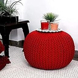 ALCITIC HOME Ottoman Pouffes for Living Room Sitting Furniture Footrest Seat Pouf Puffy Foam Foot for Office Home Hallway.-image-64
