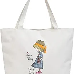keepcart Tote Bags For Women Girls Canvas Cute Tote Bags Fashion Bag for College Office-picture-9