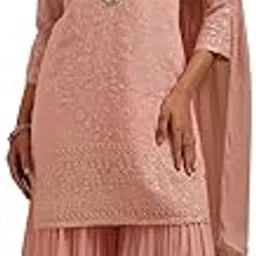 soch Womens Georgette Embroidered Suit Set Mirror And Stone-picture-30