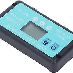 Ubersweet® Solar Controller, Professional 12V 24V Memory Function USB PD QC3.0 MPPT Solar Charge Controller Aluminum for Battery (30A)-14